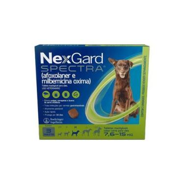 Imagem de Nexgard Spectra M Antipulgas Cães 7,6Kg a 15Kg 3 Comprimido - Boehring