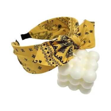Imagem de Faixas De Cabelo Vintage Elegantes Com Estampa Boho E Laço Para Mulher