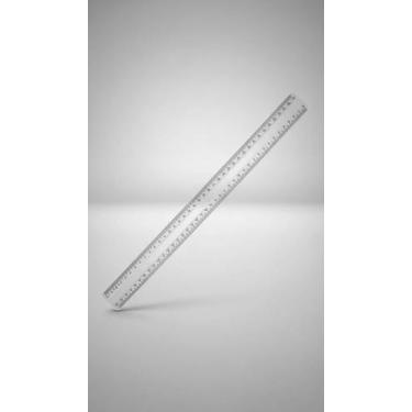Imagem de Régua Plástica 40cm Transparente Pacote com 10 Unidades - Congratulati
