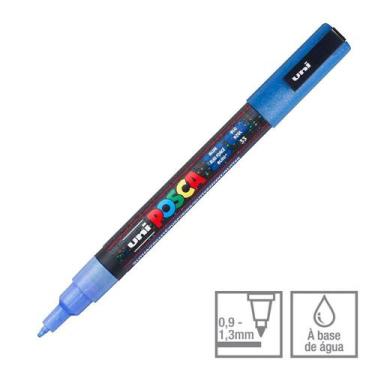 Imagem de Caneta Posca Marcador PC-3ML Azul Glitter 33 Uni-Ball - Uni Ball