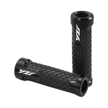 Imagem de Manoplas Antiderrapantes CNC Para Guidão De Moto Yamaha Com Logotipo Y