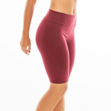 Imagem de Bermuda Cós Alto BYG Ring Bordô-Feminino