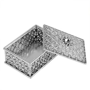 Imagem de Caixa de presente, caixa de doces de casamento de plástico oco para celebração do festival para reunião de família(Prata)