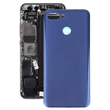 Imagem de Peças de reparo de substituição da capa traseira da bateria para Lenovo K5 Play (Preto) Peças (cor azul)