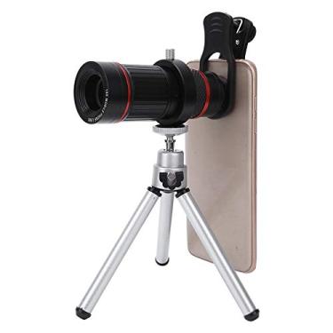 Imagem de Bindpo Lente teleobjetiva para celular, lente de vidro óptico HD de ampliação 18X, telescópio monocular externo com tripé para obversação, concerto, correspondência