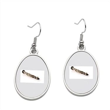 Imagem de Clarinete preto isolado em branco brinco - brincos pendentes para meninas - presente de festa de aniversário dos namorados