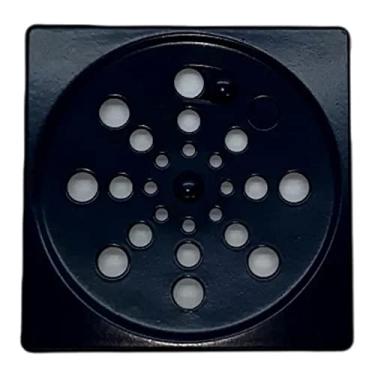 Imagem de Ralo Grelha Inox Preto Black Banheiro Quadrado 15x15 C Fecho