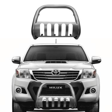 Imagem de Para-Choque de Impulsão Hilux 2005 a 2015 Com Protetor Grafite