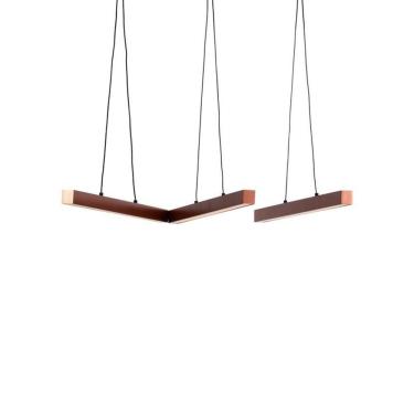 Imagem de Lustre Pendente Newline Fit Led 725 Bivolt Cobre 3000K Luz Amarela