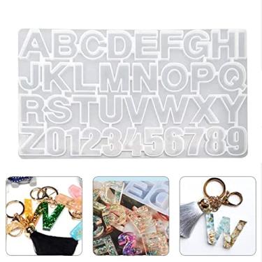 Imagem de Molde Silicone Resina Pingente Chaveiro Alfabeto Letras
