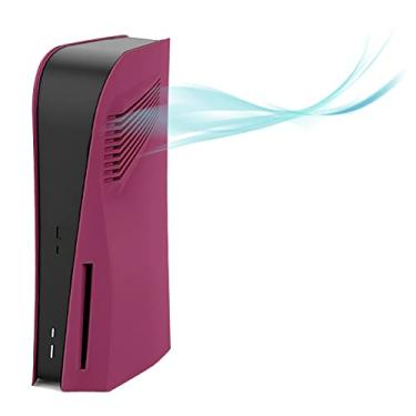 Imagem de Edição de disco com aberturas de resfriamento, capas para console PS5, acessórios para PlayStation 5, placa frontal de substituição (vermelho cósmico)