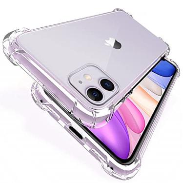 Imagem de Capa de telefone transparente de silicone à prova de choque para iphone 11 7 xr capa traseira macia para iphone 11 12 13 pro xs max x 8 7 6 6 s plus case, transparente, para iphone 6 6s