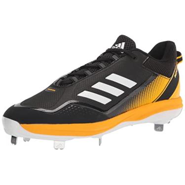 Imagem de adidas Sapato de beisebol masculino Icon 7, Preto/Branco/Ouro Team Collegiate, 15