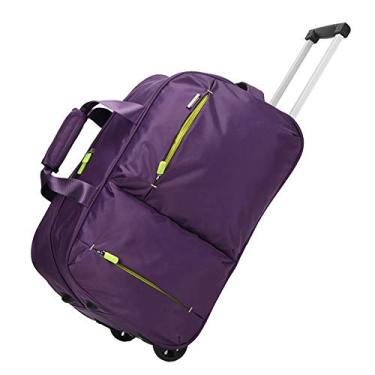 Imagem de Mala de viagem com rodinhas bolsa para laptop maleta bolsa executiva de negócios alça telescópica leve (cor: roxo, tamanho: pequeno) pequena surpresa
