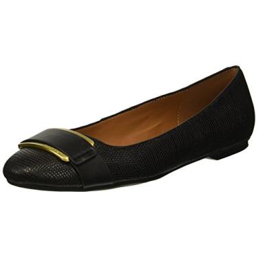 Imagem de Calvin Klein Sapatilha feminina Oneta Ballet, Lagarto preto brilhante, 7