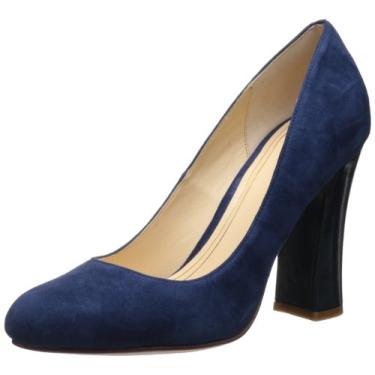 Imagem de Cole Haan Sapato feminino Chelsea de salto alto, Patente de camurça azul blazer, 6.5 B US