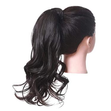 Imagem de Peruca feminina Uleeso de cabelo sintético com extensão de rabo de cavalo longa e ondulada para mulheres (4)