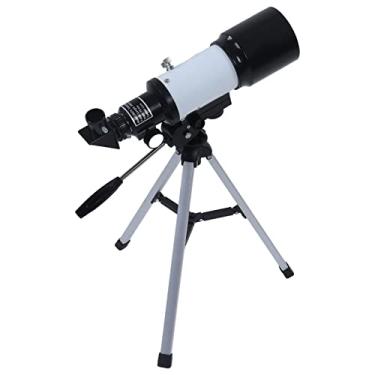 Imagem de Telescópio astronômico com tripé, telescópio 20X 30X 40X HD, telescópio astronômico infantil profissional com 2 lentes de ampliação, 3X lentes Barlow para observação de estrelas e aventura