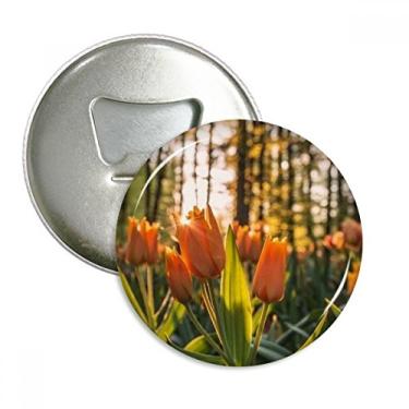 Imagem de Flor Ciência Florestal Natureza Cenário Abridor de Garrafas Imã de Geladeira Emblema Multifuncional