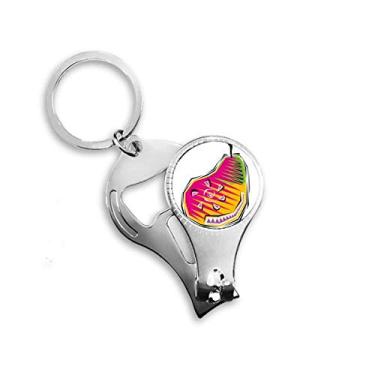 Imagem de Food Pear México Culture Element Illustration Nail Nipper Ring Chaveiro Abridor de Garrafas Cortador