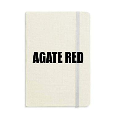 Imagem de Caderno com nome da cor vermelha ágata capa dura diário clássico presente A5
