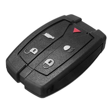 Imagem de YJADHU 5 botões de controle remoto para chave de carro de substituição durável capa para chave de carro, adequado para ignição Land Rover Freelander 2