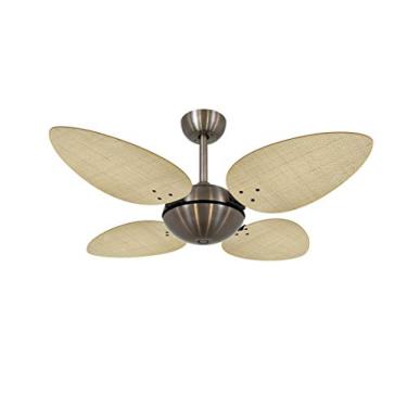 Imagem de Ventilador De Teto Bronze 4 Pás Volare Office Petalo Palmae Natural 220v Volare Volare 220v Bronze