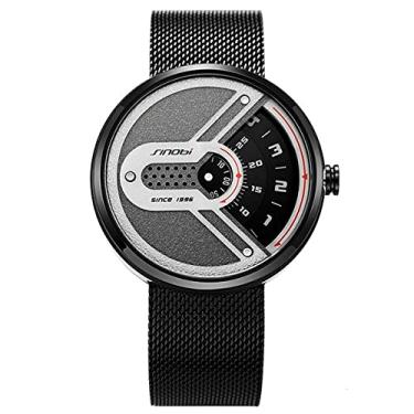 Imagem de Relógio de Pulso Masculino Design Criativo de Malha de Aço À Prova D'agua (C1)
