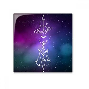Imagem de Céu estrelado alienígena padrão totem azulejo de cerâmica brilhante decalque de pedra adornada tijolo vitrificado