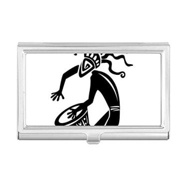 Imagem de Porta-cartões de visita com estampa de arte abstrata abstrata do Egito Antigo