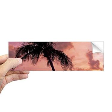 Imagem de DIYthinker Adesivo retangular para janela de notebook com imagem de árvore de barco e areia do oceano