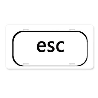 Imagem de DIYthinker Símbolo de teclado Esc placa de licença decoração aço inoxidável automóvel