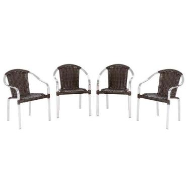 Imagem de Conjunto 4 Cadeiras De Área Tóquio Alumínio Para Área Externa Zanutto
