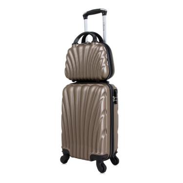 Imagem de Mala de bordo Champagne PP com Frasqueira Dizy Swiss Move