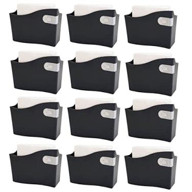 Imagem de Kit 12 Porta Guardanapo Médio 14cm Suporte Guardanapo Mesa Restaurante Bar Brinox Preto