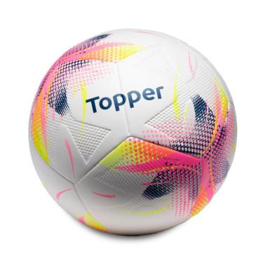 Imagem de Bola de Futebol Society Topper Slick Cup Branco/rosa