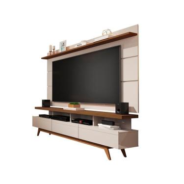 Imagem de Rack C/ Painel Vivare 1.8 Wood Off White/Freijo-Germai Móveis