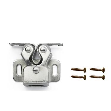 Imagem de Fecho Rolete Para Móveis Pressão Trava Porta Armário c/ 10 Un