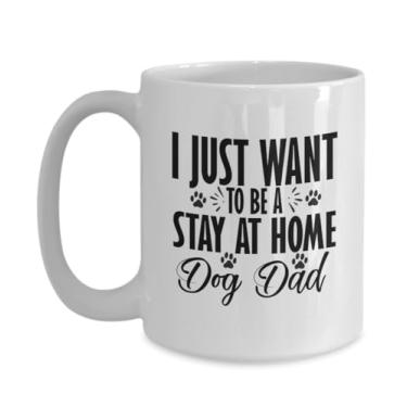 Imagem de Caneca de café Dog Dad, presentes de pai de cachorro, presente para pai de cachorro, presente para pai de cachorro, presente para amantes de papai, ideia de presente de aniversário de Natal (425 g)