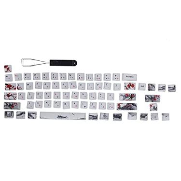 Imagem de Teclas PBT, Teclas de Teclado de 71 Teclas, Teclas Mecânicas de Sublimação de Cinco Lados, para Teclados ópticos Mecânicos (#13)