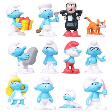 Imagem de 12pcs Smurf Doll Cartoon Anime Doll Toy Gift