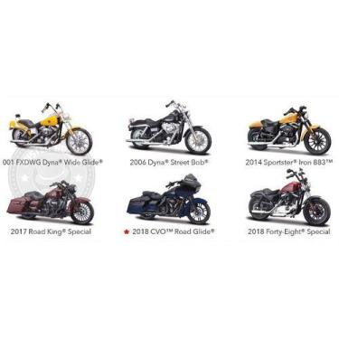 Imagem de Kit Com 6 Miniaturas Harley Davidson Series 39 Maisto 1/18