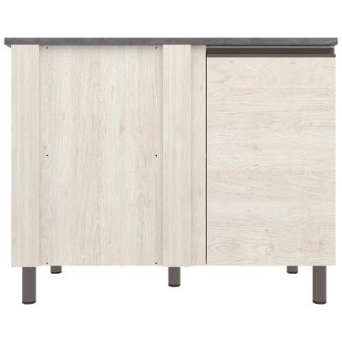 Imagem de Balcão de Canto Bartira Cristal MDP 15mm com 1 Porta e 1 Prateleira - 101cm de largura