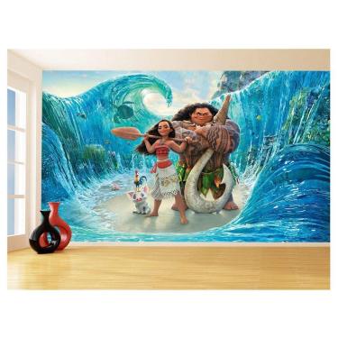 Imagem de Papel De Parede 3D Infantil Moana Princesa Maui 3,5M Azs377