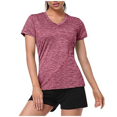 Imagem de Camiseta feminina com gola rolê justa Team 365, Vermelho, XG