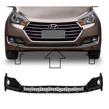 Imagem de Grade Central Inferior Hb20 2016 2017 2018 2019 Com Furo