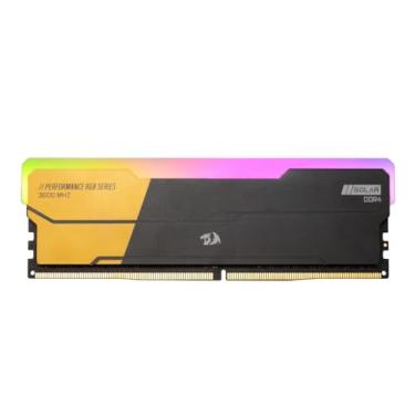 Imagem de Memória Redragon Solar Desktop Gamer RGB 8GB (1x8GB), DDR4 3600 MHZ, CL16, Preta e Dourada, GM-805