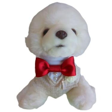 Imagem de Smoking Pet Bege, Smoking linho para cães e gatos, Terno pet (PP)