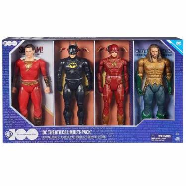Imagem de Pack 4 Bonecos De 30cm - Batman, Flash, Shazam E Aquaman - Sunny Brinq