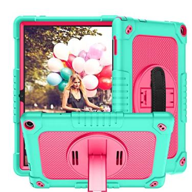 Imagem de Kebiory Capa para tablet Walmart ONN 10,1 polegadas geração 3 2022 (modelo: 100071485), capa armadura à prova de choque para crianças, suporte 360, alça de ombro e mão, para Walmart Onn 10,1 polegadas